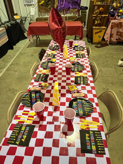 Cartoon Headquarters | Birthday Party Table Set Up